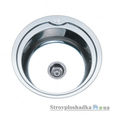 Кухонна мийка Platinum 510, товщина 0.8 мм, хром