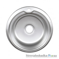 Кухонная мойка Platinum 510, толщина 0.6 мм, сатин