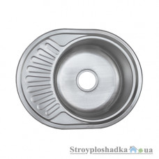 Кухонная мойка Platinum 5745, толщина 0.6 мм, сатин