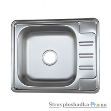 Кухонна мийка Platinum 5848, товщина 0.8 мм, сатин