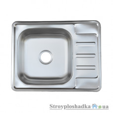 Кухонная мойка Platinum 6350, толщина 0.8 мм, сатин