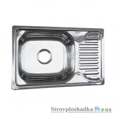 Кухонна мийка Platinum 6642, товщина 0.8 мм, декор
