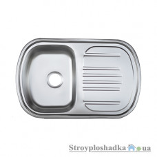 Кухонна мийка Platinum 7749, товщина 0.8 мм, декор