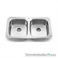 Кухонна мийка Platinum 7848D, товщина 0.8 мм, декор