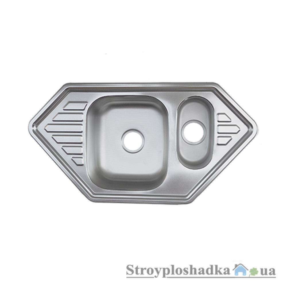 Кухонная мойка Platinum 9550D, толщина 0.8 мм, сатин