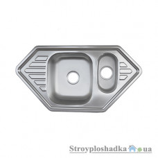 Кухонна мийка Platinum 9550D, товщина 0.8 мм, сатин