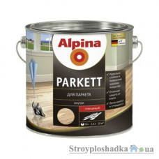 Лак паркетный Alpina Parkett, глянцевый, алкид-уретановый, прозрачный, 0.75 л