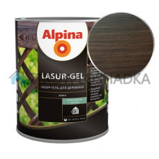Лазурь для дерева Alpina Lasur-Gel, черная, 0.75 л