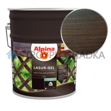 Лазурь для дерева Alpina Lasur-Gel, черная, 10 л