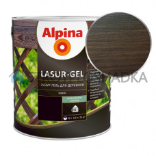 Лазурь для дерева Alpina Lasur-Gel, черная, 2.5 л