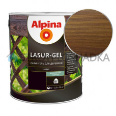 Лазурь для дерева Alpina Lasur-Gel, палисандр, 2.5 л 