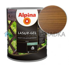 Лазурь для дерева Alpina Lasur-Gel, тик, 0.75 л