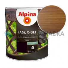 Лазурь для дерева Alpina Lasur-Gel, тик, 2.5 л