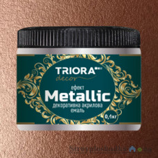 Эмаль акриловая декоративная Triora с эффектом Metallic, бронза, 0.1 кг