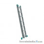 Лестница универсальная двухсекционная Itoss 7507, алюминиевая, 2x7 ступеней, высота - 2.01 м, переносимая нагрузка - 150 кг