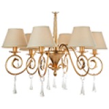 Люстры с каркасом цвета золото