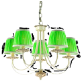 Люстры с зелеными плафонами
