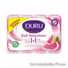 Мило Duru 1+1, крем і рожевий грейпфрут, 4х90 г