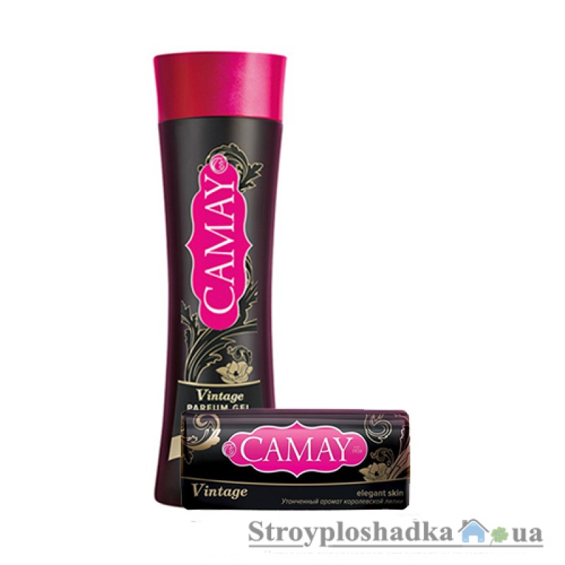 Набор Гель для душа + Мыло туалетное Camay Vintage, с ароматом королевской лилии