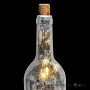 Новогодний декор Luca Lighting Бутылка серебристая, статика, стекло, батарейки AAА (371897)