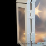 Новогодний декор Luca Lighting Фонарь белый, статика, голографический эффект, металл/стекло, батарейки AA (371939)