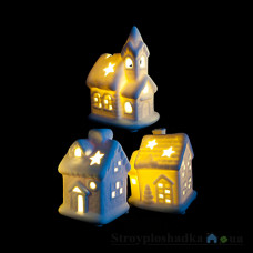 Новорічний декор Luca Lighting Комплект з трьох фігурок, статика, кераміка, батарейка-таблетка (371926)