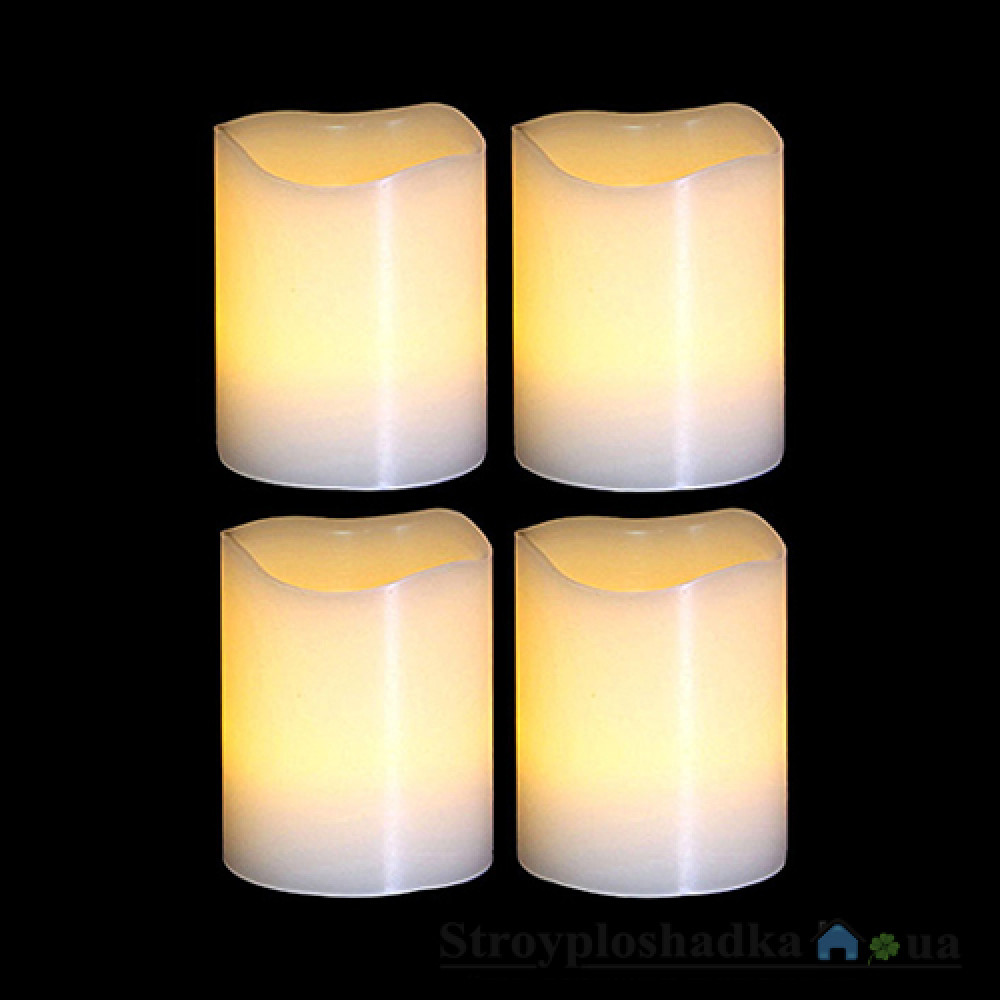 Новогодний декор Luca Lighting Комплект из четырех свечей, мерцание, парафин, батарейка-таблетка (106826)