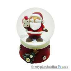 Сувенір Новогодько Дід Мороз на підставці, водна куля d-45 мм (520406)