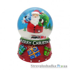 Сувенир Новогодько Дед Мороз, водный шар d-100 мм, музыкальный (520457)