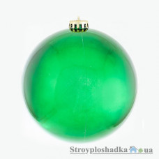 Новогодняя игрушка Новогодько, шар d-15 cм, зеленый блестящий, пластик (972406)