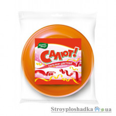 Тарелки пластиковые Мелочи Жизни Салют, десертные, оранжевые, 160 мм, 100 шт 