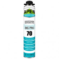 Пена монтажная всесезонная Apen Big Pro, выход 70 л, профессиональная, под пистолет, 880 мл