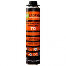Пена монтажная Lacrysil 70 л, профессиональная, под пистолет, 850 мл