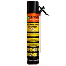 Піна монтажна Lacrysil 70 л, з трубочкою, 850 мл