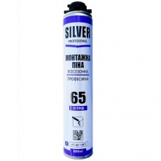 Піна монтажна всесезонна SILVER, вихід 65 л, під пістолет, 800 мл