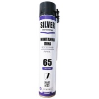 Пена монтажная всесезонная SILVER, выход 65 л, с трубочкой, 800 мл