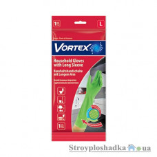 Перчатки для уборки Vortex, хозяйственные, с удлиненными манжетами, L