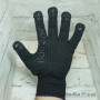 Перчатки рабочие трикотажные, с ПВХ рисунком, черные, размер 10, BauGold 10301