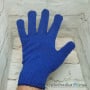 Рукавички робочі трикотажні, з ПВХ малюнком, сині, розмір 10, BauGold 10302