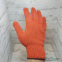 Перчатки рабочие трикотажные, с ПВХ рисунком, оранжевые, размер 10, BauGold 10308