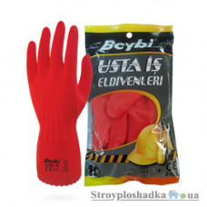 Перчатки промышленные Beybi USTA-IS, латексные, красные, размер 9
