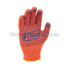 Перчатки рабочие Doloni 15300, с ПВХ рисунком, оранжевые, размер 10
