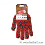 Перчатки ХБ Doloni 4040 Звезда, с ПВХ рисунком, красные, размер 11