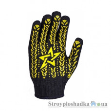 Перчатки трикотажные Doloni 4079 Звезда, с ПВХ рисунком, желтые, размер 9