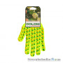 Перчатки трикотажные Doloni 4116, с ПВХ рисунком, желто-зелёные, размер 10
