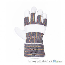 Перчатки Doloni 4538, для специальных условий, ткань и кожа, светло-серые, размер L