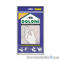 Рукавички вінілові Doloni 4558, для побутових потреб, одноразові, білі, розмір L, 6 пар