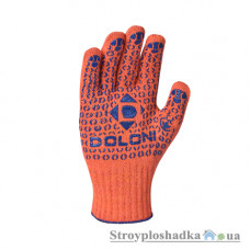 Перчатки рабочие Doloni 526, с ПВХ рисунком, оранжевые, размер 10