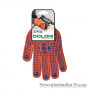 Перчатки рабочие Doloni 526, с ПВХ рисунком, оранжевые, размер 10