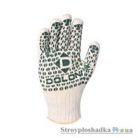 Перчатки рабочие Doloni 547, с ПВХ рисунком, белые, размер 10